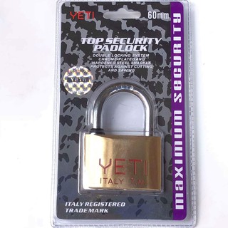 Ổ khoá bấm Yeti 60mm chìa chấm bi (rút chìa được)