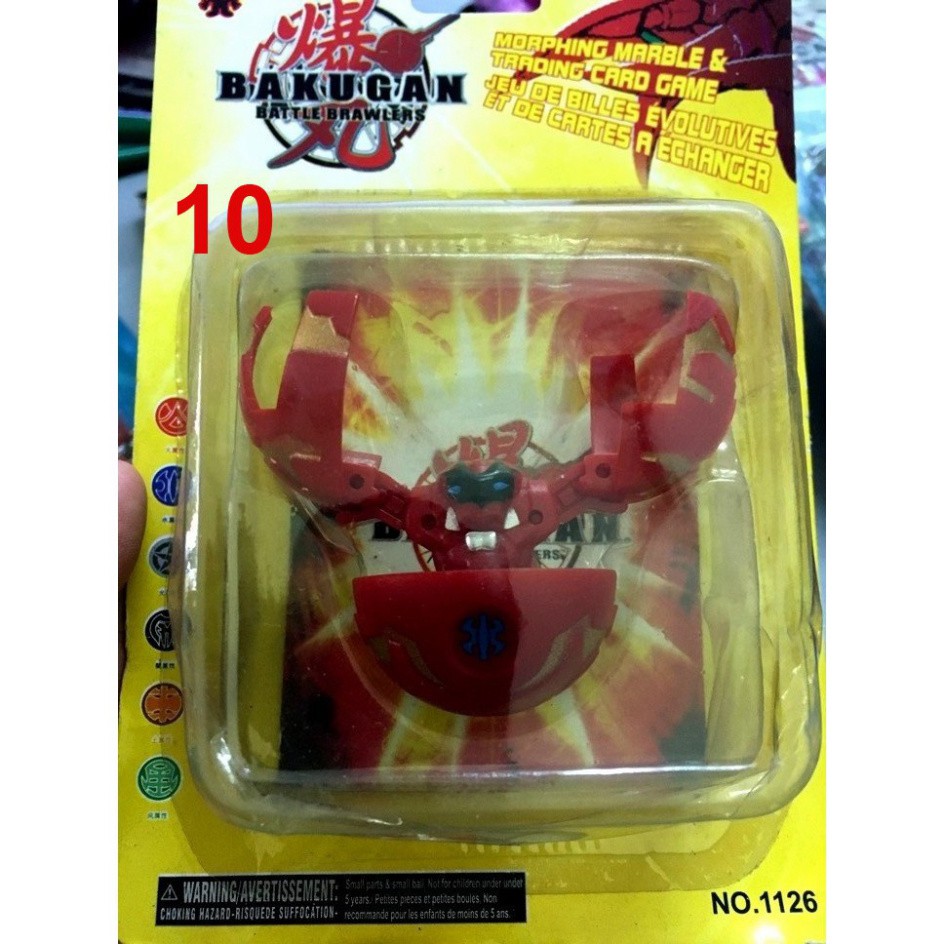 Bộ 3 cái đồ chơi bakugan, khách chọn 3 trong 4 mẫu số 8,9,10,12 như hình chi tiết. bakugan3