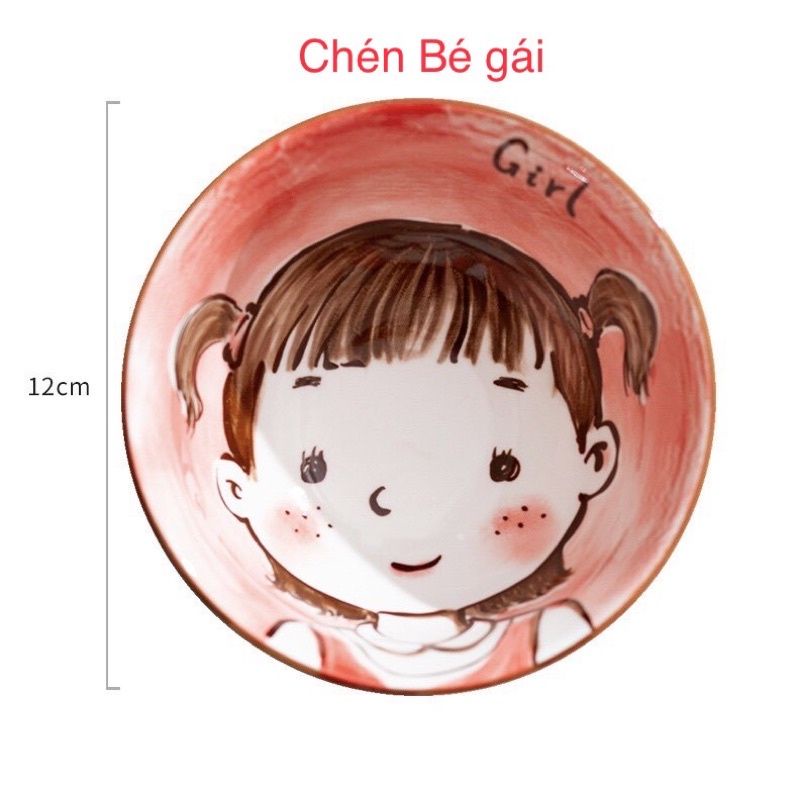 Bộ Chén Bát Ăn Cơm Gia Đình-Gốm Sứ Decor  Dành Cho Cả Nhà Siêu Cute