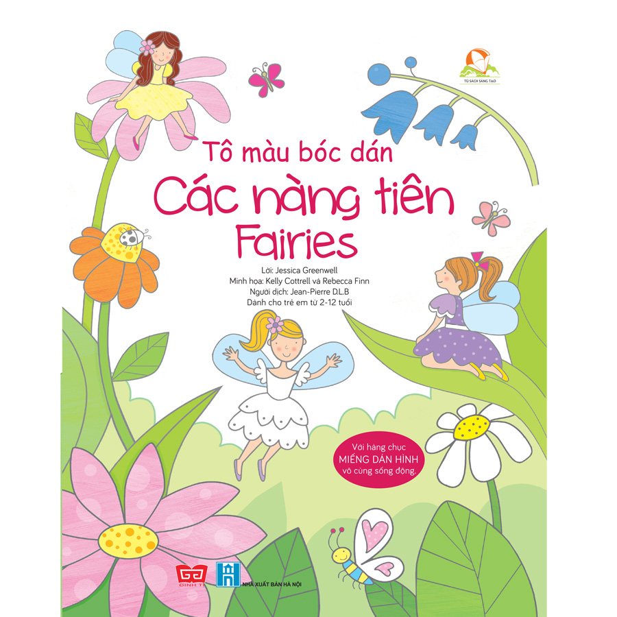 Sách - Tô màu bóc dán - Đinh tị (20 chủ đề, lẻ cuốn tùy chọn)