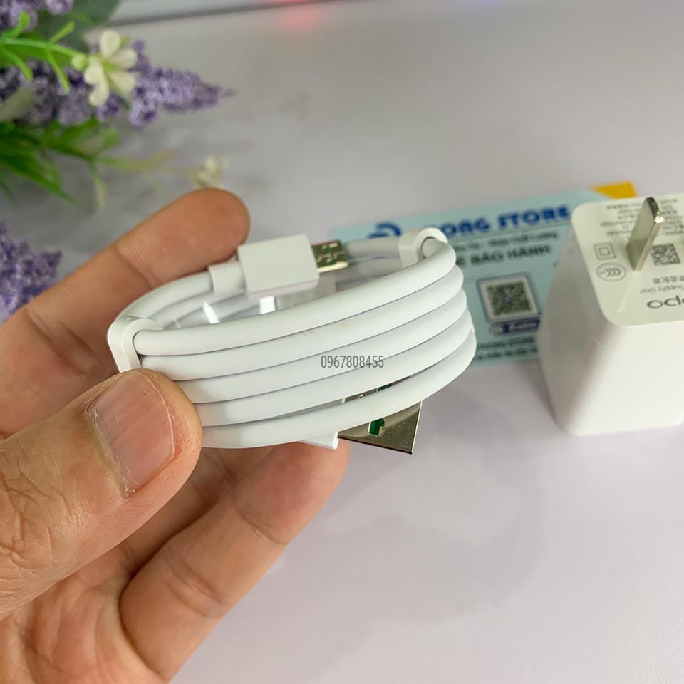 Bộ sạc oppo f9, r9, công nghệ sạc nhanh vooc, dây cáp sạc mico usb chính hãng - Phong Store