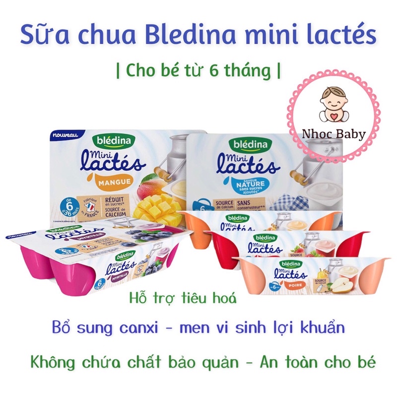 Sữa chua nguội Bledina cho bé 6m+ - Pháp (không cần bảo quản lạnh)