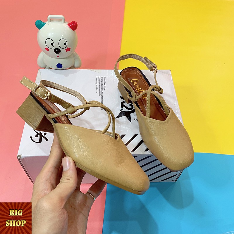 [ẢNH THẬT] SANDAL TIỂU THƯ RIGSHOP QUAI CHÉO ĐẾ CAO - B1