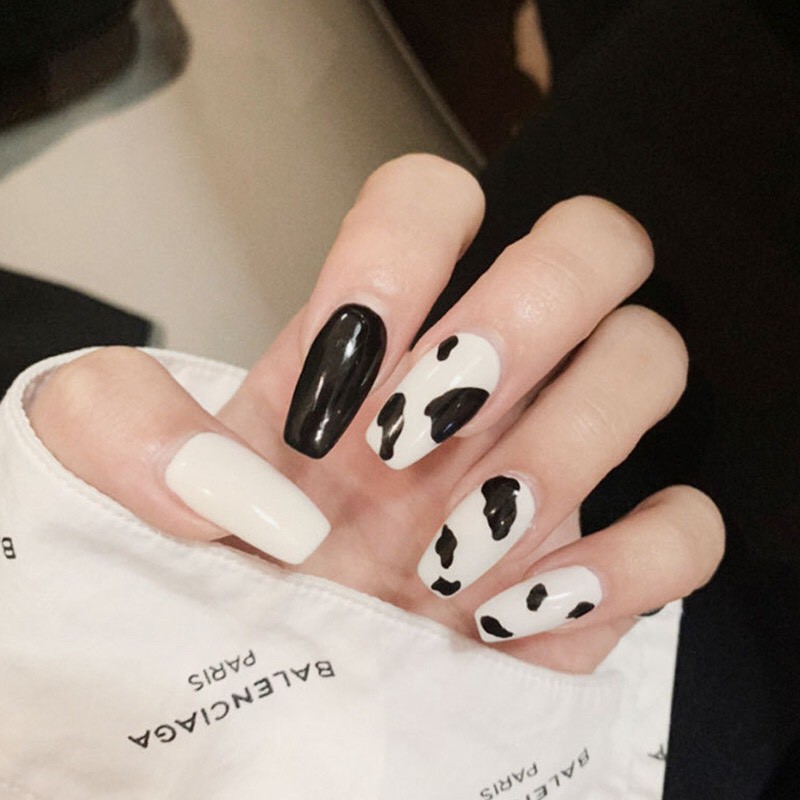 NailBox Móng Úp Mẫu Bò Sữa Hot Trend Thiết Kế Kèm Theo Dũa