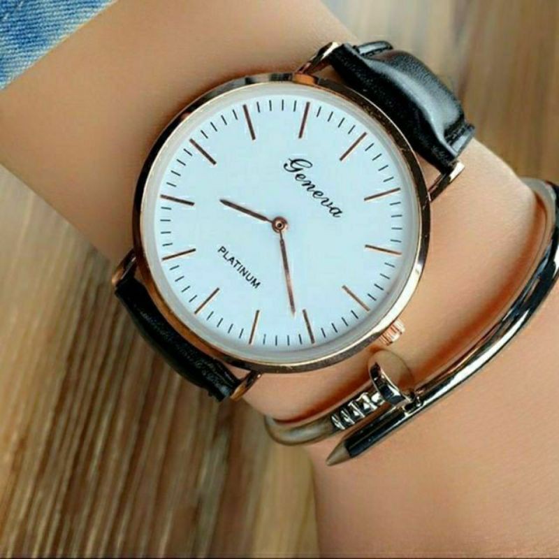 Đồng hồ nam nữGeneva dây da Hàn Quốc | BigBuy360 - bigbuy360.vn