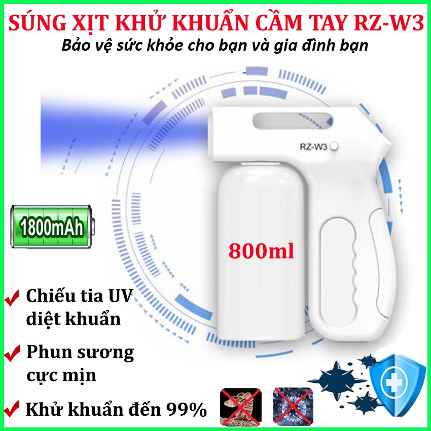 Máy Xịt Khử Khuẩn Dùng Cho Văn Phòng, Cá Nhân, Gia Đình Loại Mới pin khỏe, phun sương mịn, công suất 10w