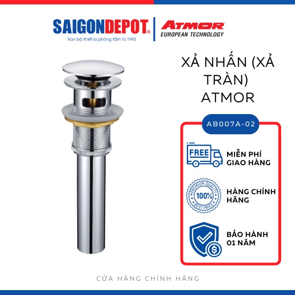 SAIGON DEPOT - Xả nhấn lavabo (xả tràn) Model AB007A-02