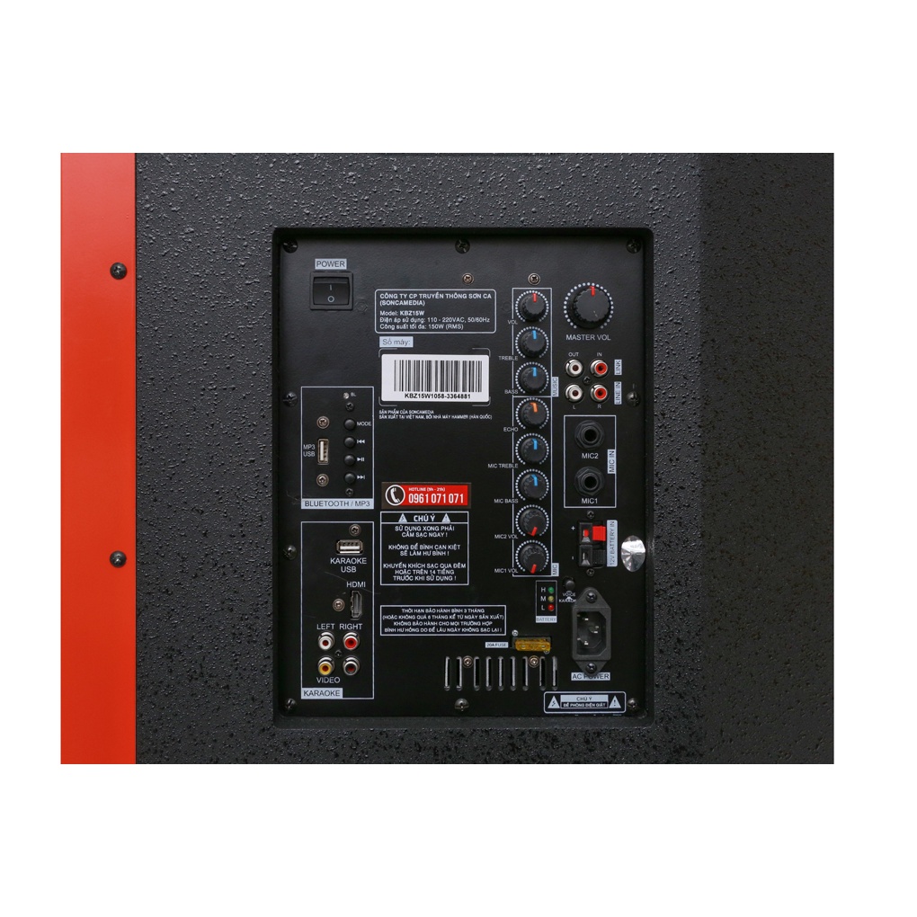 Dàn karaoke di động Acnos KBZ15W 450W