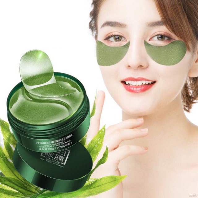 Mặt nạ mắt giảm thâm Bioaqua 60 miếng Imagines Hyaluronic acid/seaweed/black pearl essence eye mask 80g(60pcs)