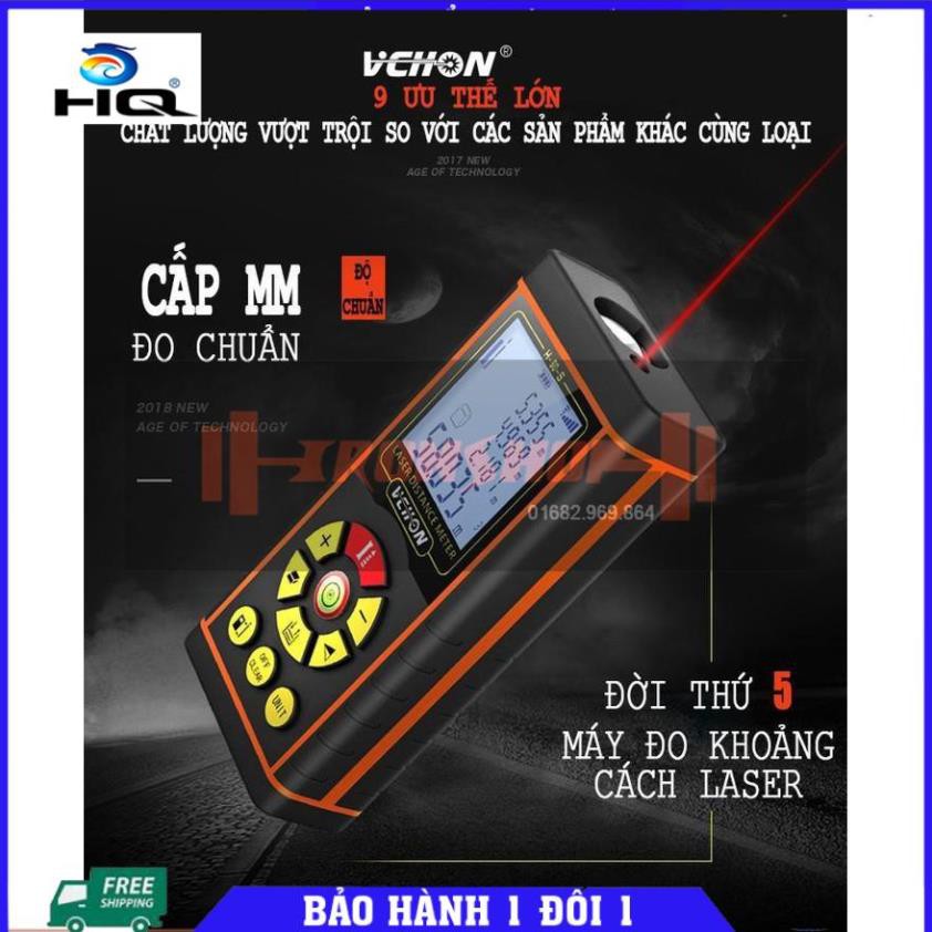 ❤️ [Có HDSD Tiếng Việt]Thước đo Laser, Máy đo khoảng cách H40, thương hiệu VCHON chuyên dùng trong xây dựng 206764 ❤️