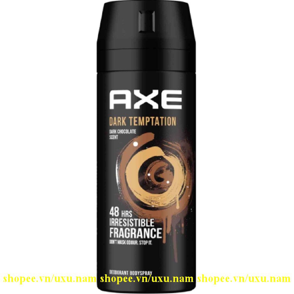 Xịt Khử Mùi 150Ml Axe Non Stop Dark Temptation, Của Hàng Chính Hãng.