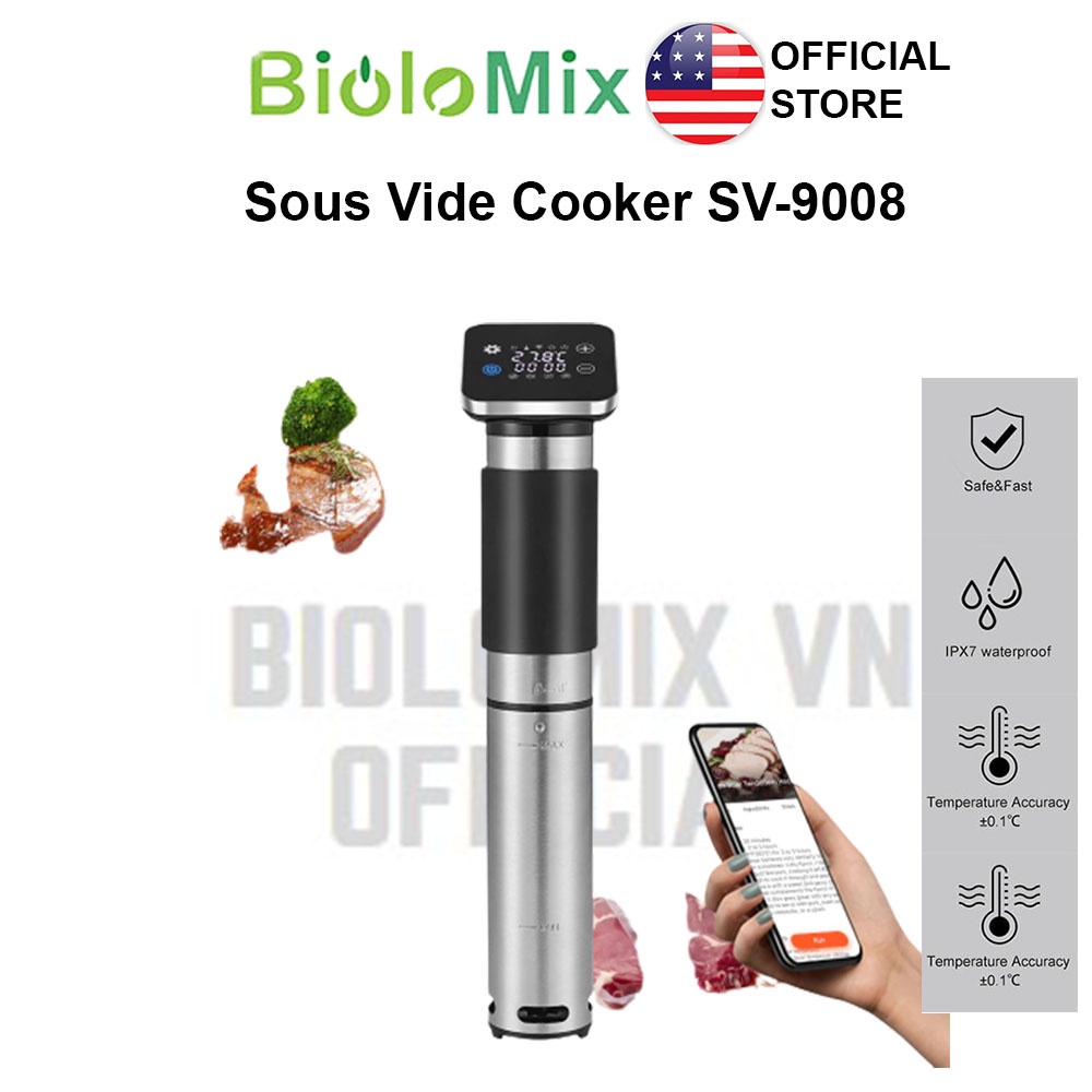 Máy nấu chậm Sous vide BioloMix SV-9008 thế hệ thứ 5  với App điều khiển