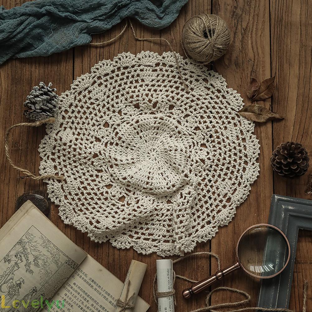 【LOVELYU】Vintage Embroidered Lace Tablecloth Dining Table Runner Cover Wedding Home Decor【Good Quality】