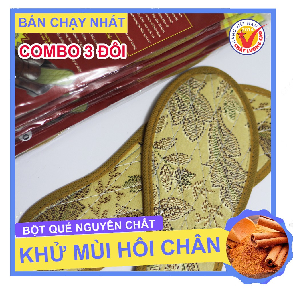 Combo 3 đôi lót quế khử mùi Hường Đạo
