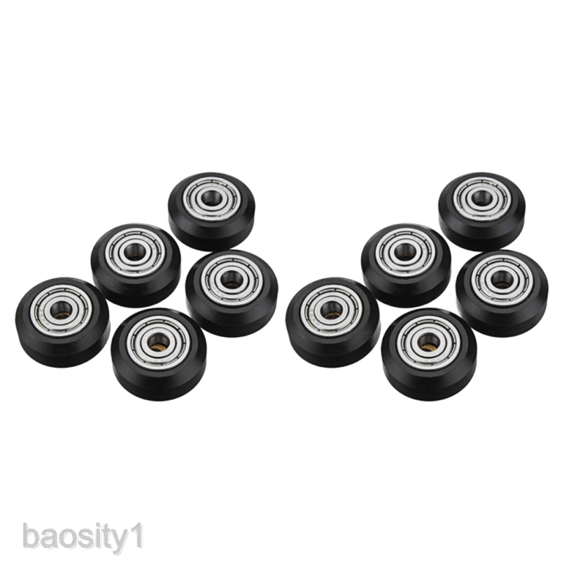 Set 10 bánh xe ròng rọc lớn có vòng bi bằng POM cho lỗ chữ V máy in 3D