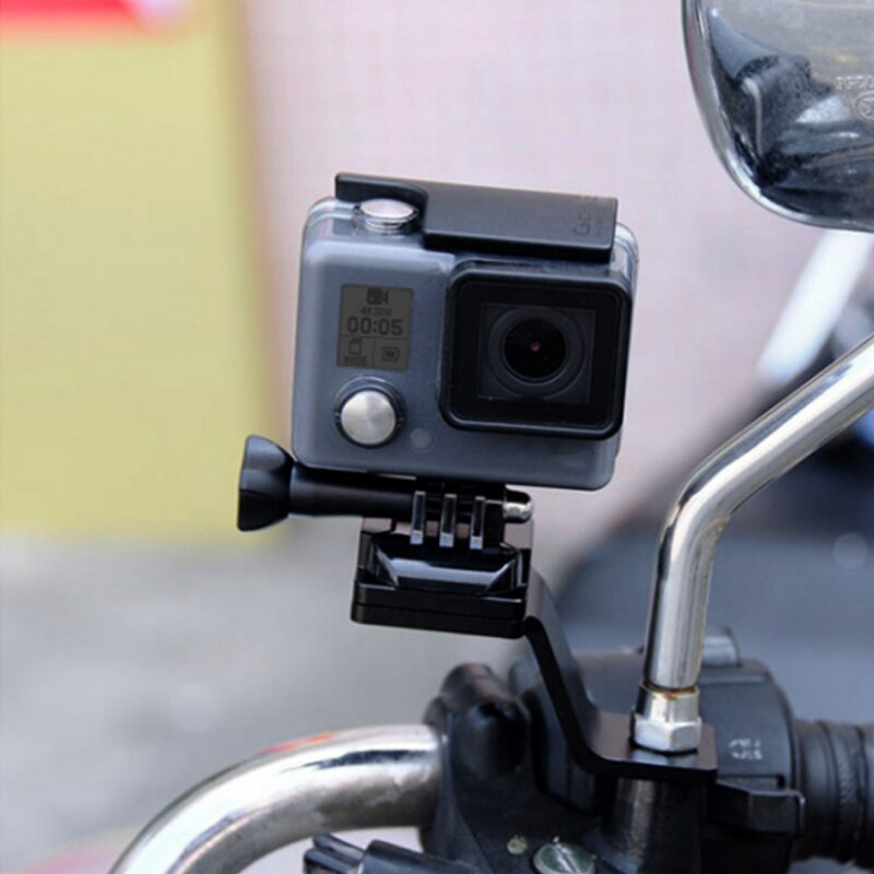 Feiyuhao Giá Đỡ Máy Ảnh Gopro Hero 8 7 6 5 Yi Bằng Hợp Kim Nhôm Gắn Kính Chiếu Hậu Xe Máy Xoay 360 Độ
