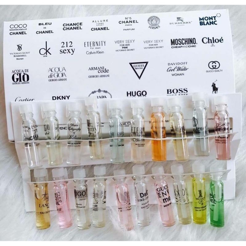 Bộ  Nước Hoa Test 20 mùi hương