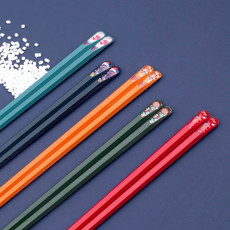 Set 10-15 đôi đũa gia đình sợi thủy tinh chống mốc, chống trơn trượt cao cấp phong cách Nhật