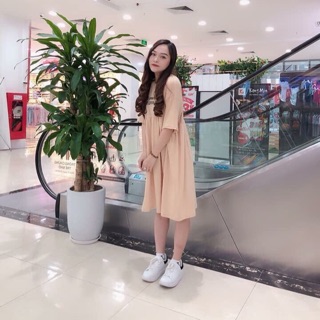Đầm thun dài baby xếp li 3 màu