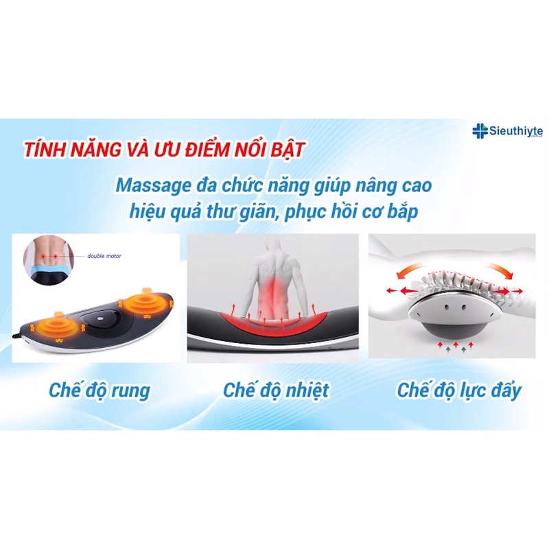 MÁY MASSAGE LƯNG CAO CẤP ALPHAY JKAH - 2 - BẢO HÀNH 12 THÁNG - AN TOÀN - HIỆU QUẢ