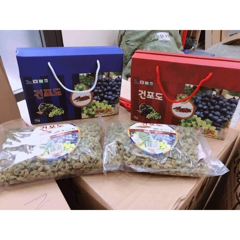 Nho sấy khô Hàn Quốc mix vị HỘP 1KG [HÀNG MỚI VỀ]