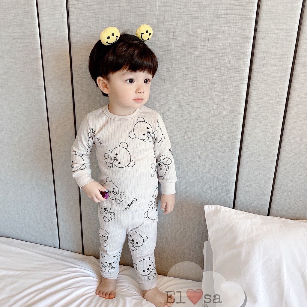 Bộ Body Cho Bé, Bé Trai, Bé Gái/ Body Tăm Gân dài tay thu đông ( size 2-8)