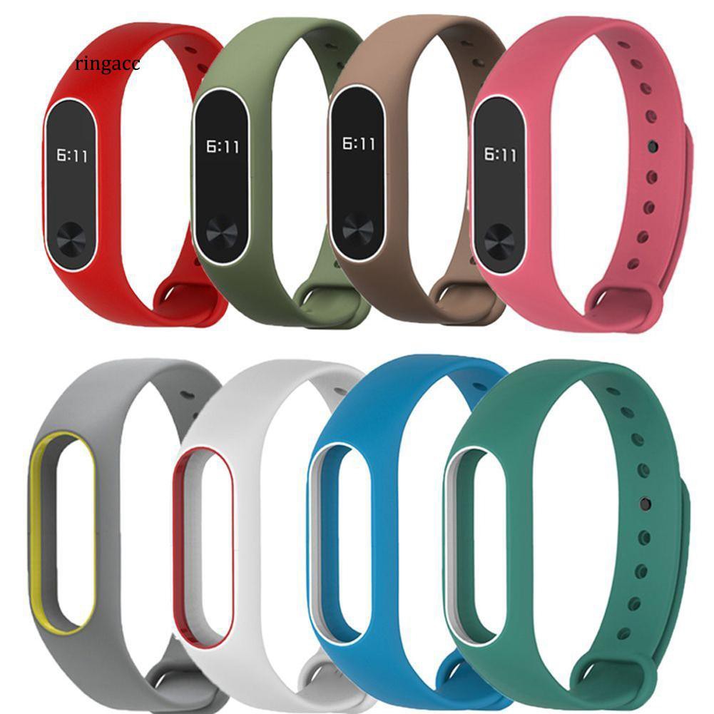 Dây đồng hồ thay thế chất liệu silicon dành cho Xiaomi Mi Band 2