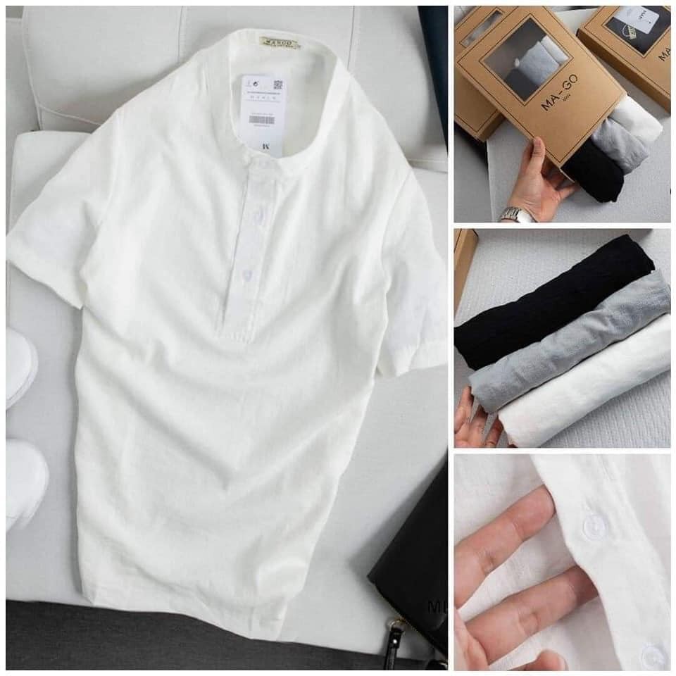 Xả áo đũi cộc tay cho nam