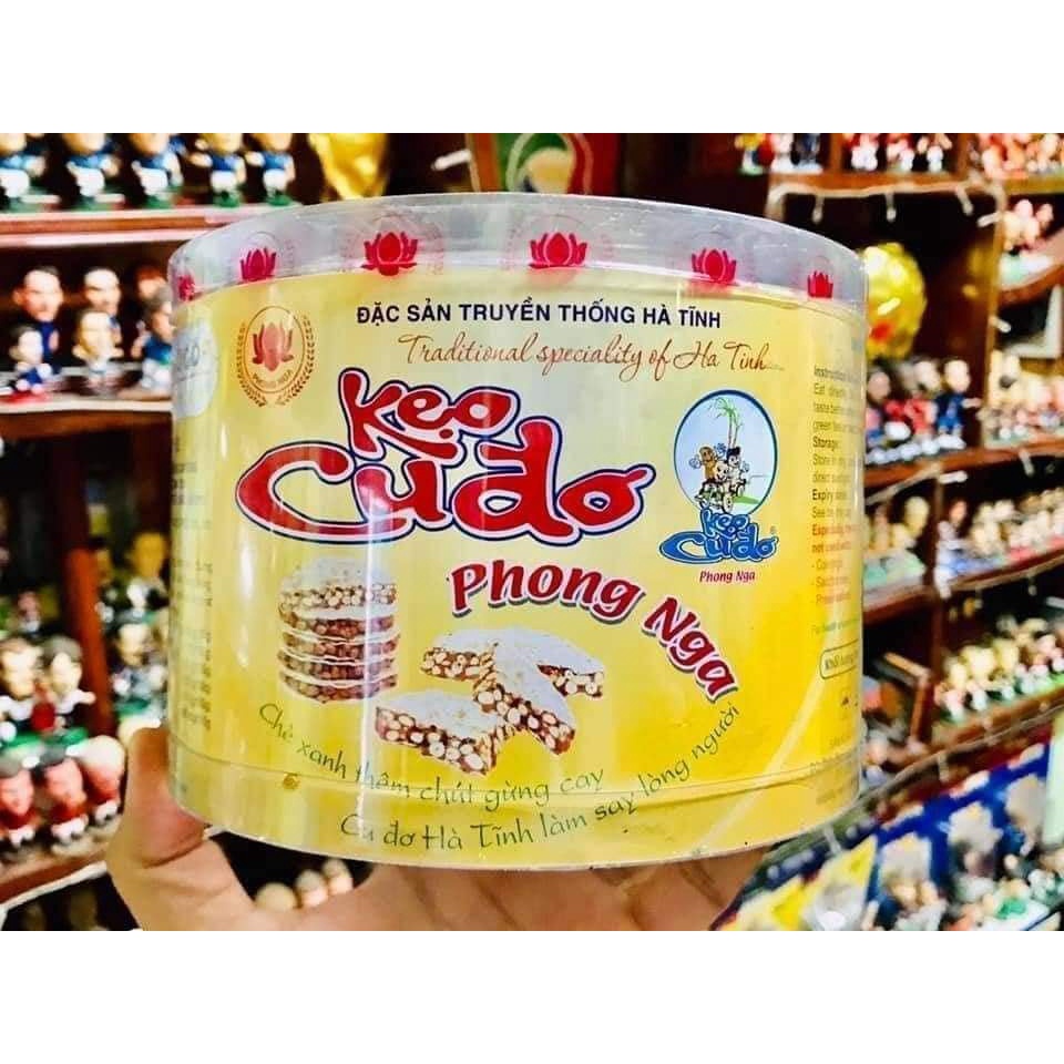 Kẹo Cu Đơ Phong Nga, Đặc Sản Kẹo Hà Tĩnh, Mới Ra Lò, Hộp 600g 5 Tấm Tròn To