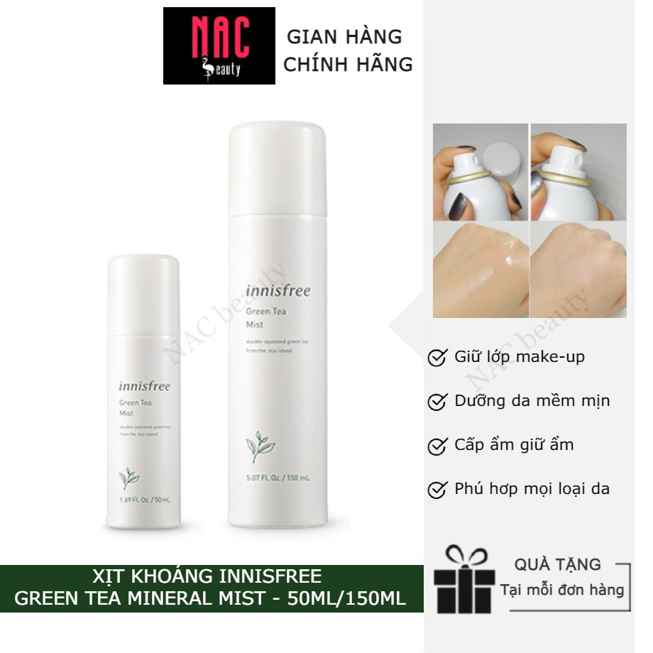 Xịt khoáng Trà Xanh Innisfree Green Tea 50ml