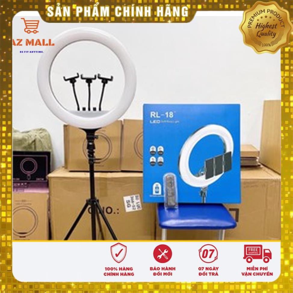 Đèn Livestream size 45 3 kẹp điện thoai, Phù hợp cho Livestream, Spa làm đẹp, tặng kèm chân bảo hành đổi mới