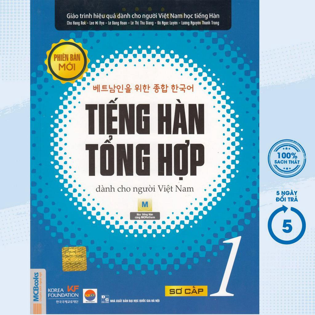 Sách - Tiếng Hàn Tổng Hợp Dành Cho Người Việt Nam – Sơ Cấp 1 – Bản Đen Trắng - MC
