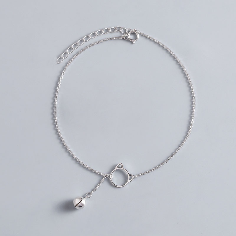 Lắc Chân Bằng Thép Không Gỉ Hình Mèo Thời Trang Cho Nữ