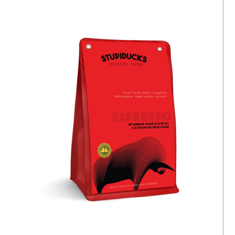 Cà phê Espresso Red Bull - Stupiducks silver blends