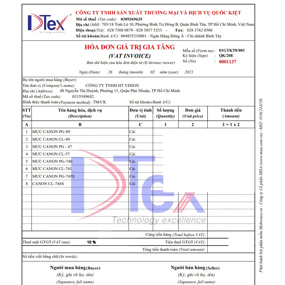 Mực in Canon PG-740 Black Ink Cartridge (5231B001AA) dùng cho máy in PIXMA MG2170/MG3670/MG4270/MX377/MX517/MX457