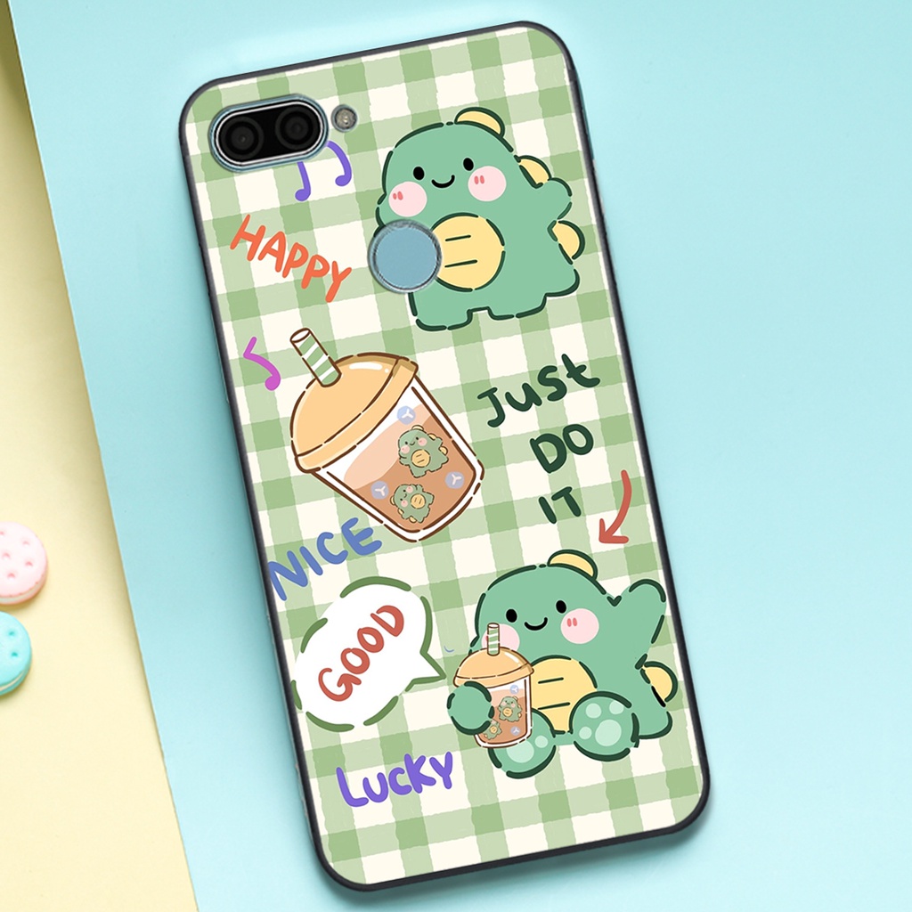 Ốp lưng Oppo A12 - A15 in hình khủng long cute
