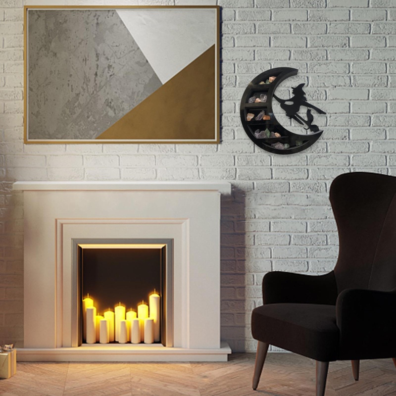 Giá Đỡ Trang Sức Gắn Tường Hình Mặt Trăng Độc Đáo Trang Trí Phòng Khách