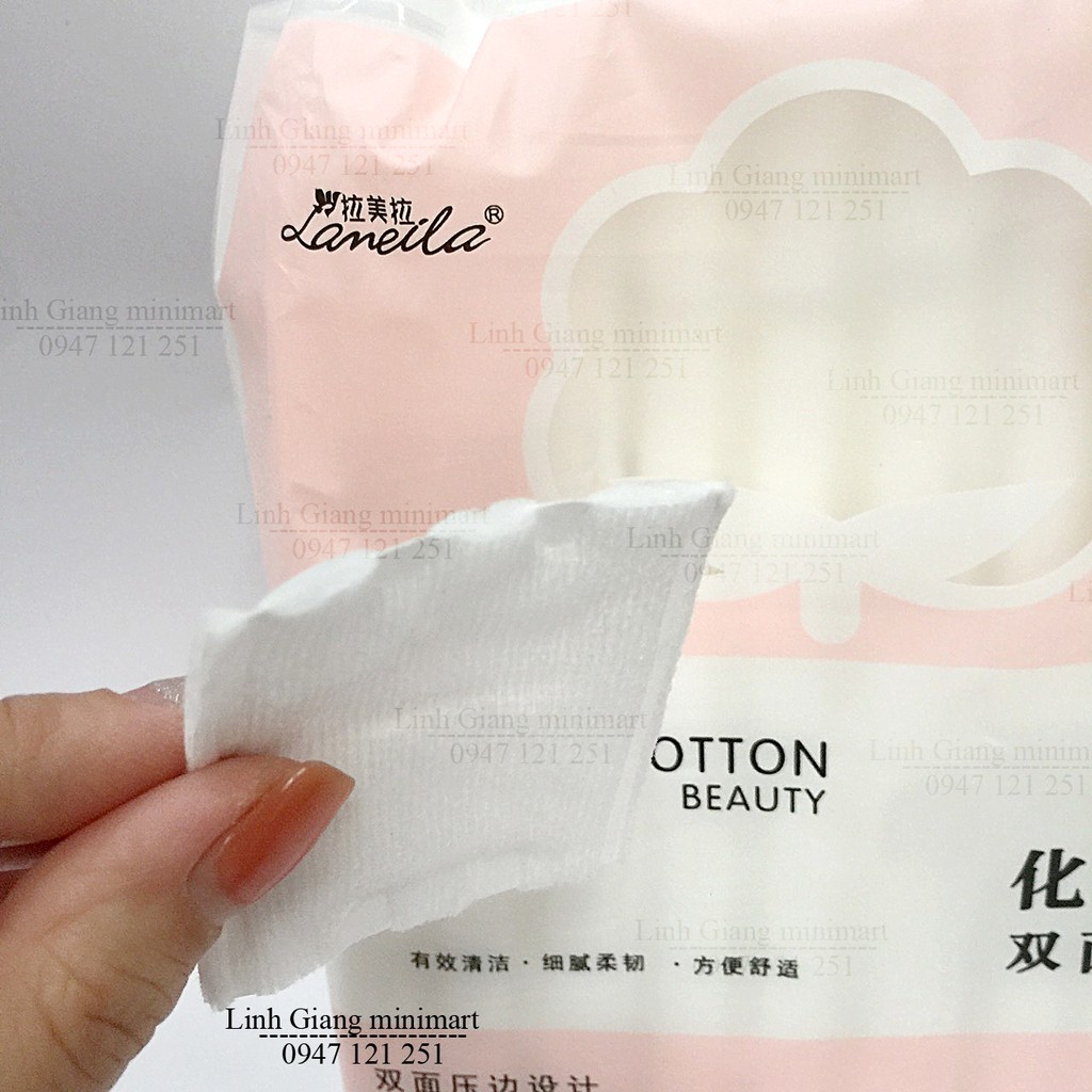 222 miếng bông tẩy trang Lameila bông thấm nước hoa hồng