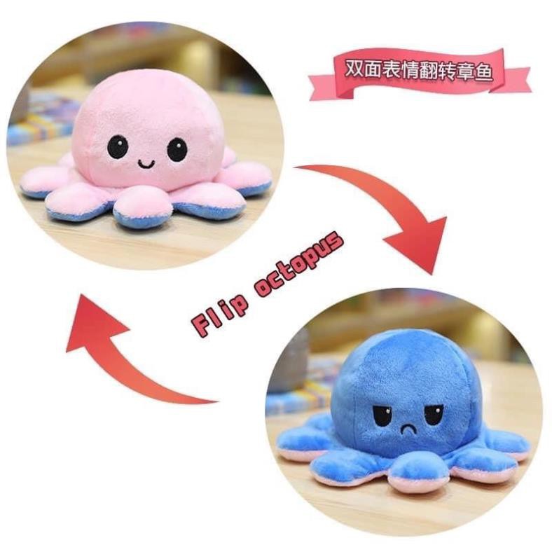 SĂNX BẠCH TUỘC CẢM XÚC 2 MẶT Sz 20cm SIÊU CUTE