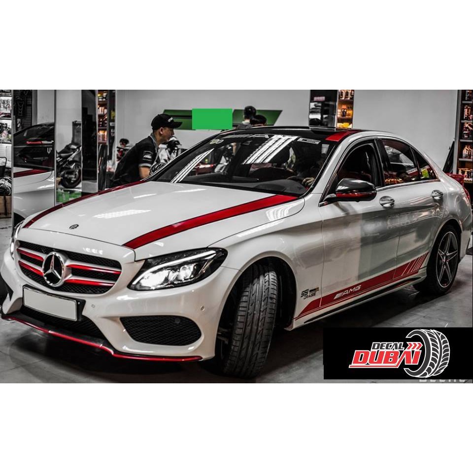 Tem dán sườn xe mercedes