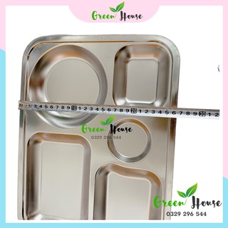 [ Giá Sỉ ] Khay Cơm Inox 5 Ngăn Cỡ To