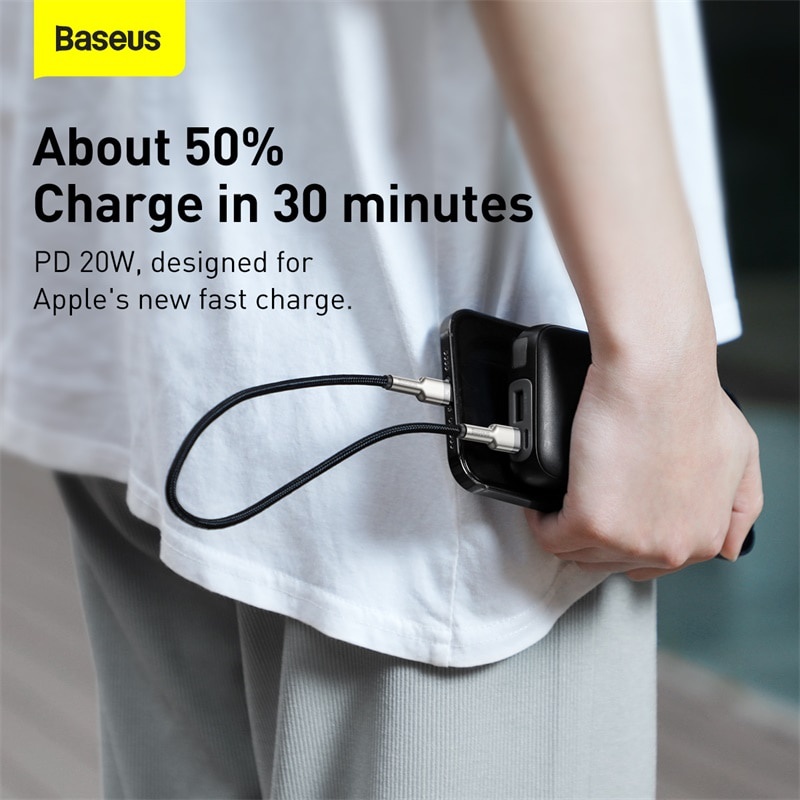 Dây Cáp Sạc Nhanh Baseus Pd 20w Usb C Dành Cho Iphone 12 Pro Max 11 X Xr Xs Ipad Air 4