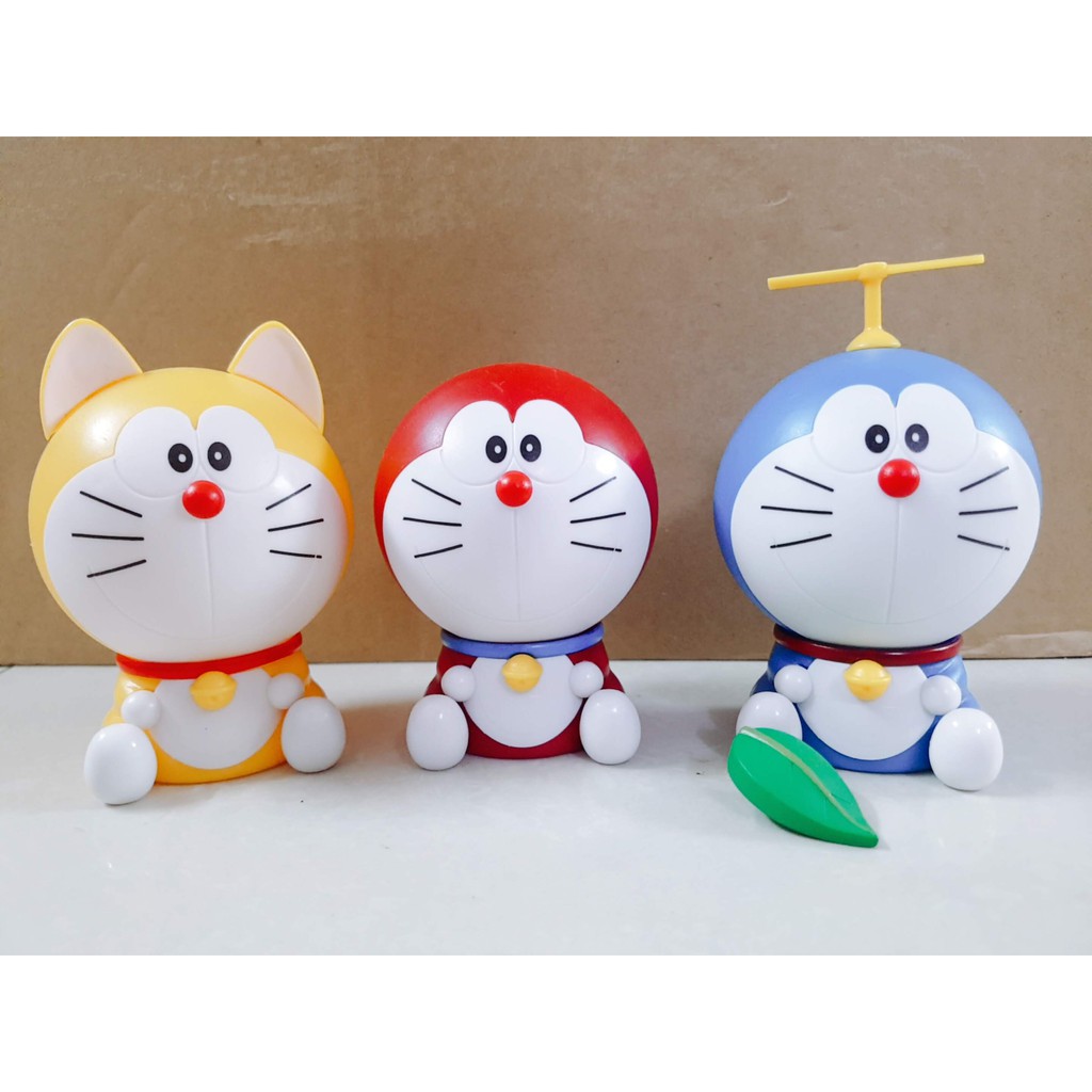 Đồ chơi mô hình Doraemon - bộ 3 bé màu xanh, đỏ, vàng