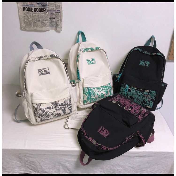 Ba lô, ba lô, in, ba lô nam nữ nhật bản và hàn quốc dung tích lớn balo sinh viên túi đi học balo sinh viên nữ