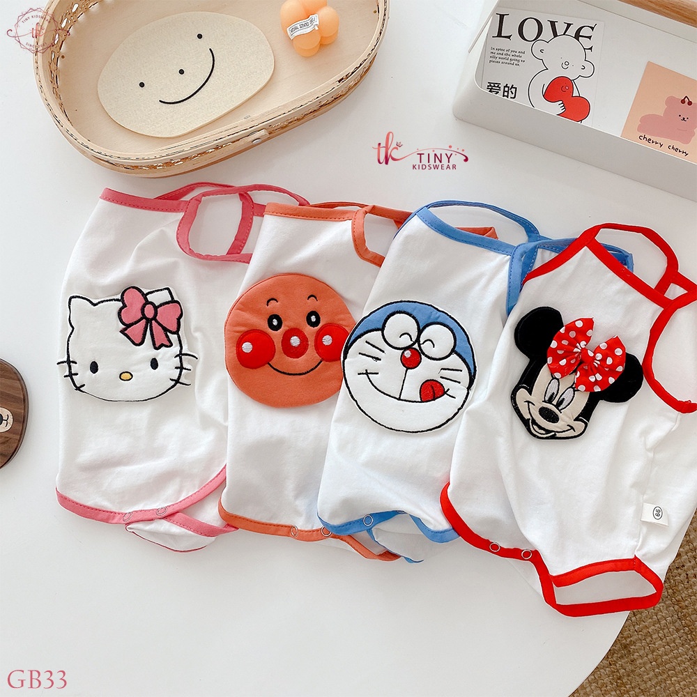 Bộ Body Chip 2 Dây Bé Gái, Áo Liền Quần Hoạt Hình Đáng Yêu Cho Bé Gái Từ 4-12kg [GB33]
