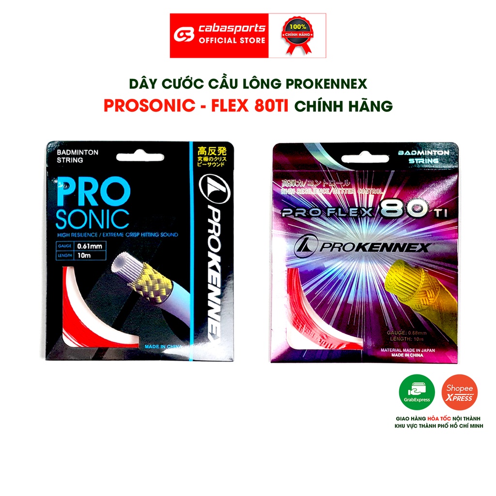 Dây cước cầu lông Prokennex PROSONIC, PRO FLEX 80TI, TETRATECH 66 bền đẹp