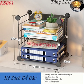 Kệ Sách Để Bàn Làm Từ Tấm Lưới Thép Chống Gỉ Kích Thước 20x30cm  Dễ Dàng Tháo Lắp Và Decor Theo Nhu Cầu Sử Dụng