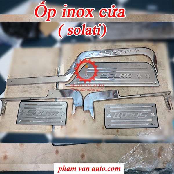 Ốp inox cửa trước Hyundai Solati chất lượng cao, Phạm Văn auto giá rẻ