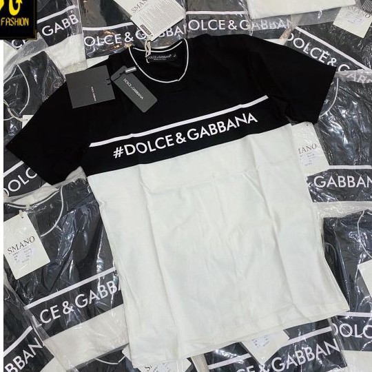 Áo Thun Nam, Áo Phông Nam Cổ Tròn T shirt Dolce Gabbana off white👉UNISEX Vải 100% Cotton Co Giãn Form Regular