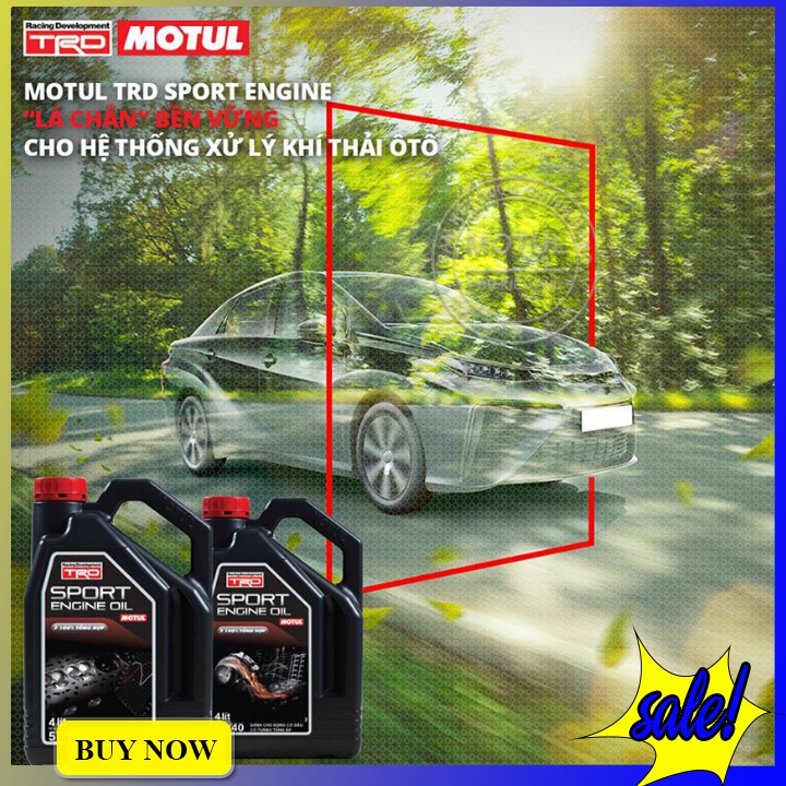 Nhớt Xe Hơi Motul TRD Sport Engine Oil 5W40 Gasoline 4X4L Bình 4 Lít - Hàng Chính Hãng